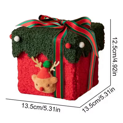 Conjunto de presente Decoração de Natal com laço caixas de presente Caixa