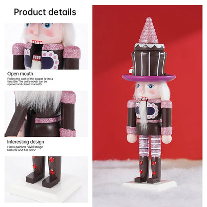 Soldado quebra-nozes de madeira natal quebra-nozes ornamento fantoche artesanato