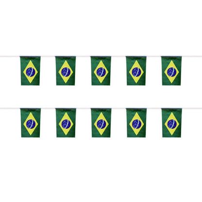 Bandeirinhas Copa do Mundo brasileira do Brasil, pequenas bandeiras de flâmula do Brasil
