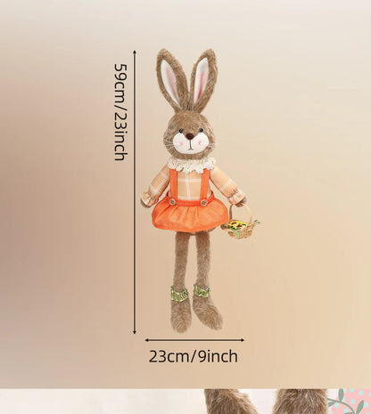 Coelho Páscoa Rústico Conjunto de 2 decoração páscoa estátuas coelho 59cm decoração