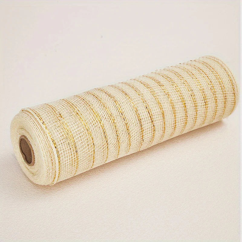 Decoração  malha 25,4 cm x 9 metros cada rolo, conjunto Robbin de malha metálica