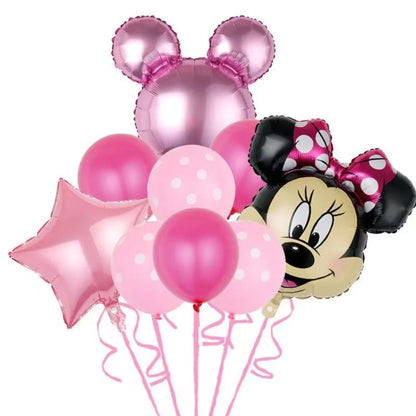 Kit balões mickey e minnie balão bexiga Disney minnie mouse balão látex redondo mickey