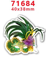 Plaquinha de Carnaval Decoração Plaquinhas De Carnaval Kit 10 Unidades P/enfeitar