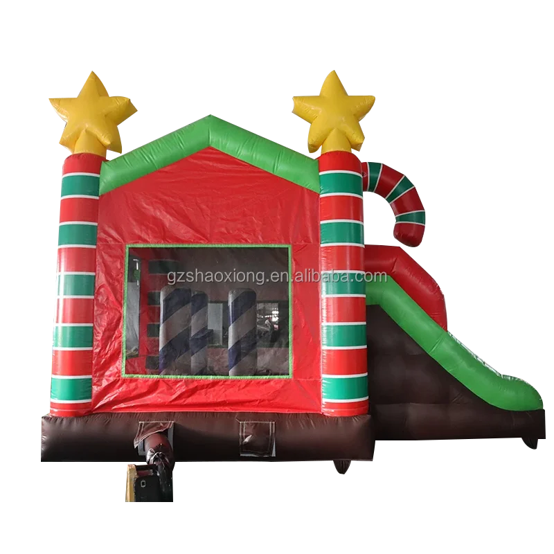 Casa inflável de gengibre 13 pés arco gigante de doces de Natal, inflável de shopping