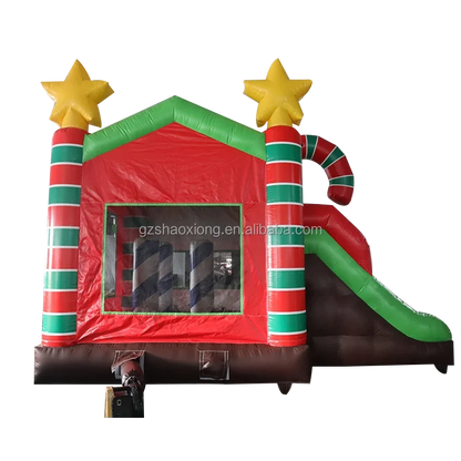 Casa inflável de gengibre 13 pés arco gigante de doces de Natal, inflável de shopping