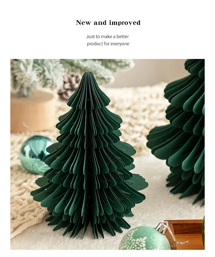 Árvores de Natal de papel, Árvore de papel de favo de mel de Natal Enfeite árvore