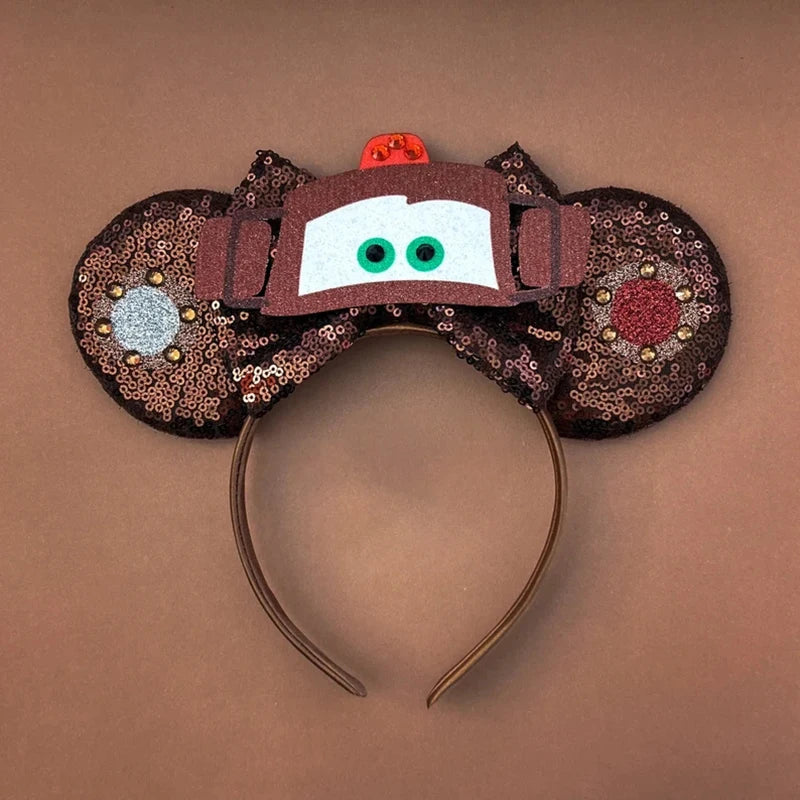 Tiaras Acessórios Disney orelha de rato com laço brilhante, Lantejoula de dupla celebração