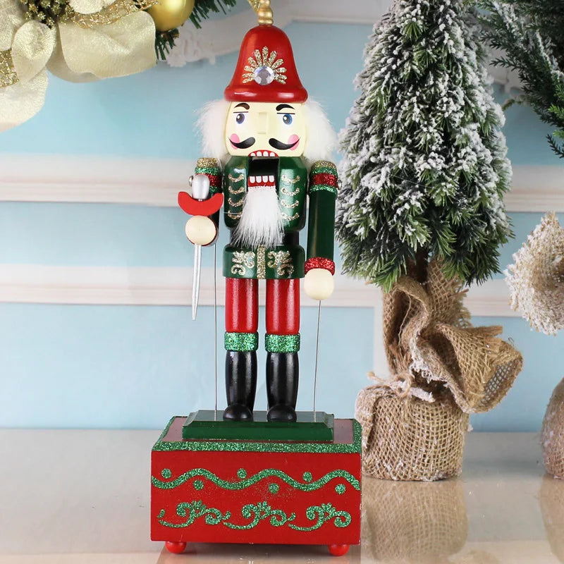 Quebra-Nozes Enfeite de Natal de 30,5 cm, Quebra-Nozes, Caixa de Música de Madeira
