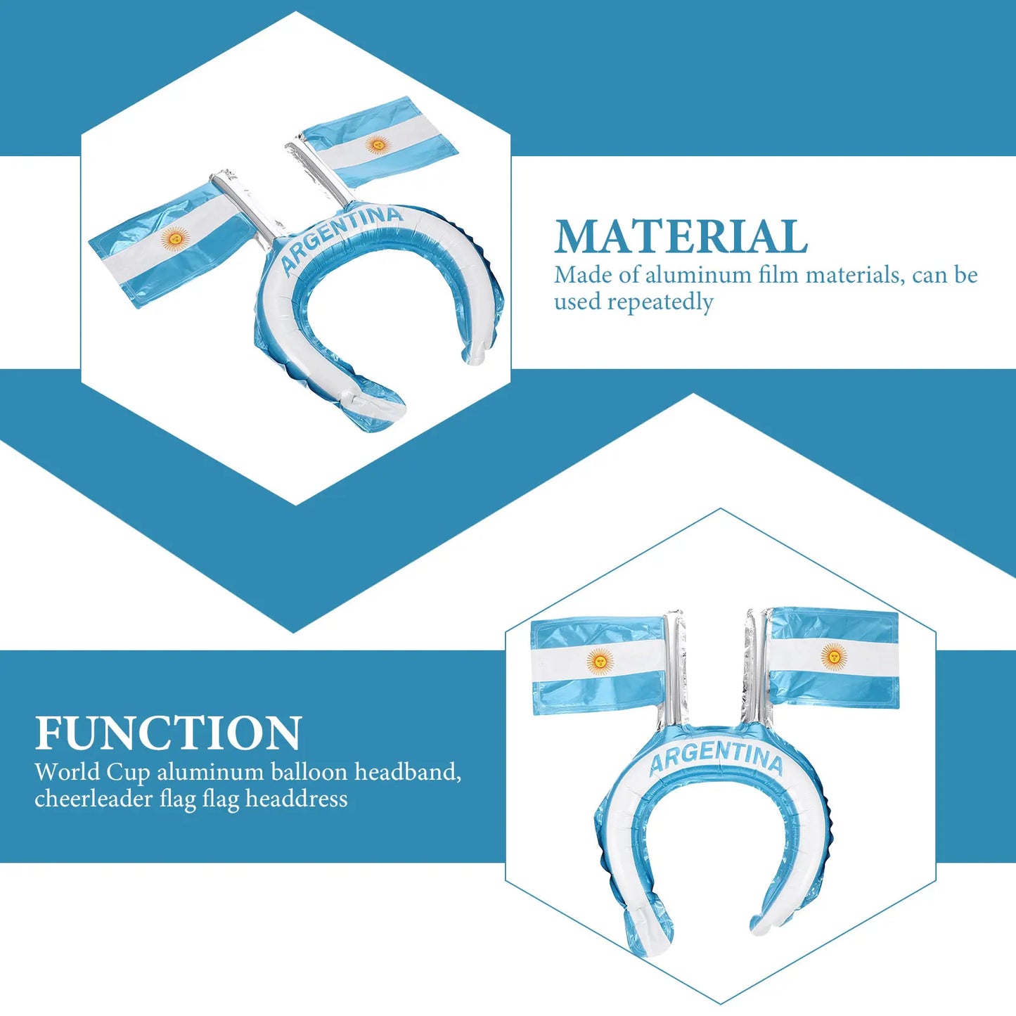 Faixa Copa do Mundo de cabeça com tema de futebol faixa de cabeça para fãs de futebol