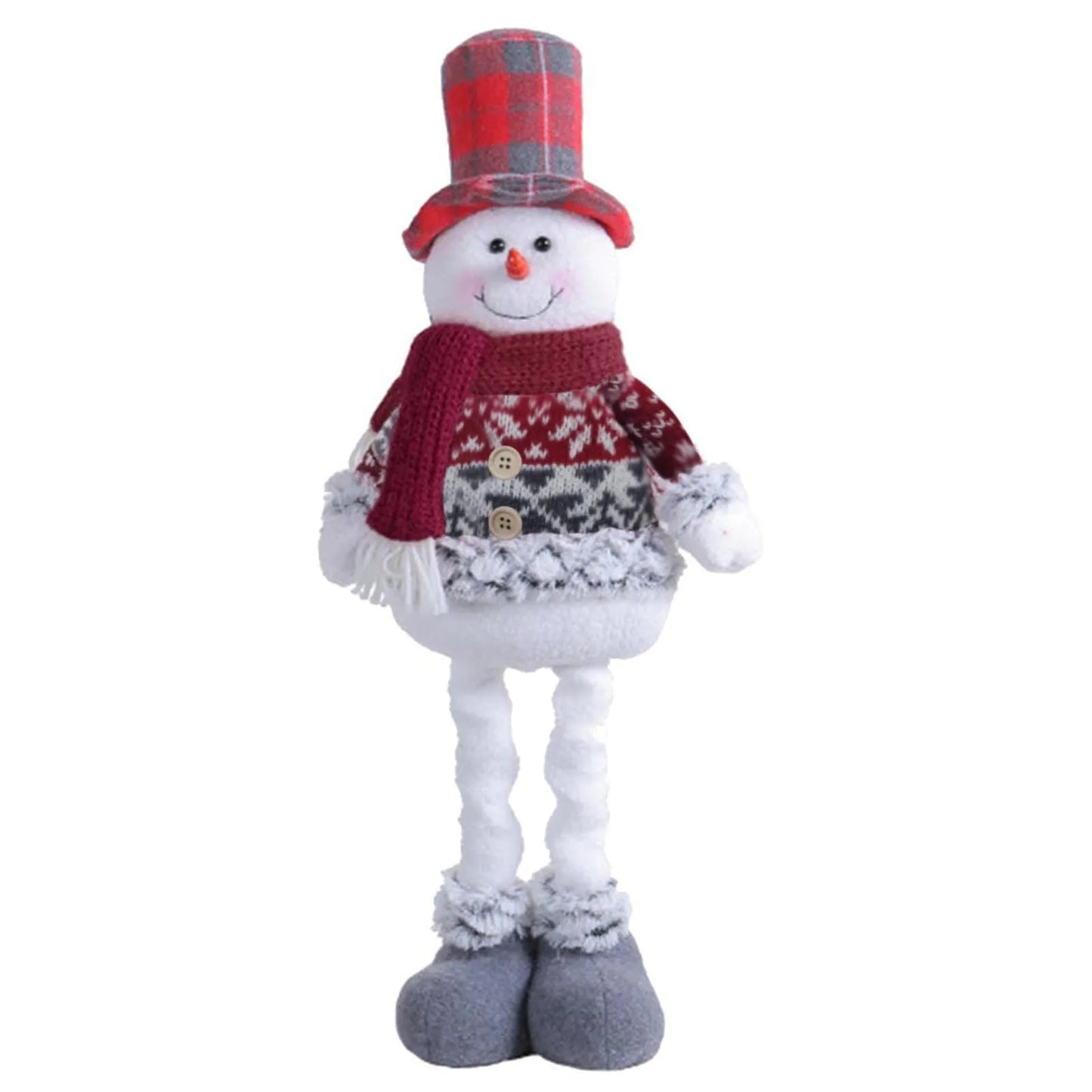 Kit boneco Papai Noel Boneco de Neve Rena Natal Boneco de Natal em pé - boneca retrátil