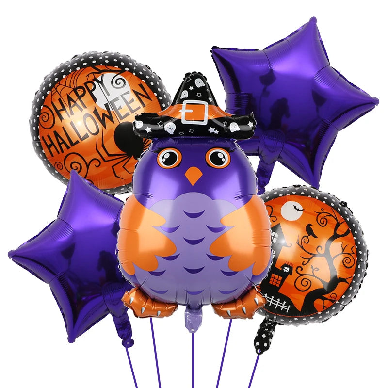 Decoração de balões de Halloween | Decoração de balão de aranha de abóbora Halloween