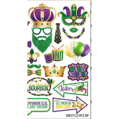 Kit com 35 peças de adereços para cabine de fotos do Carnaval, artigos festa à fantasia