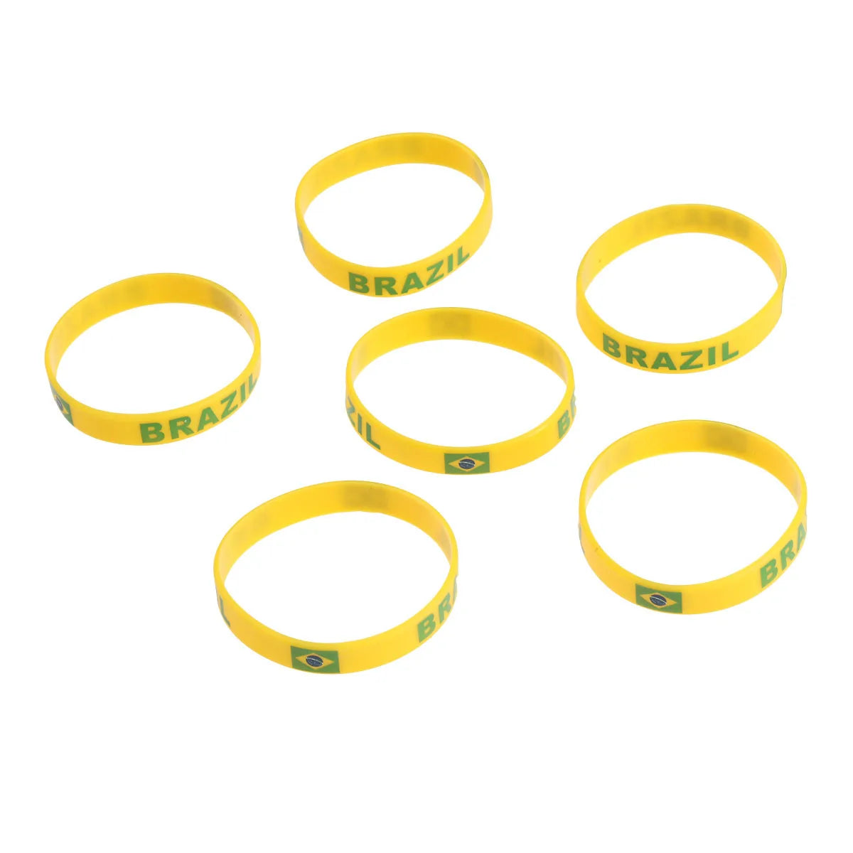 Pulseira de silicone com a do Brasil, 1 peças, nacional do Brasil, copa europeia, campo