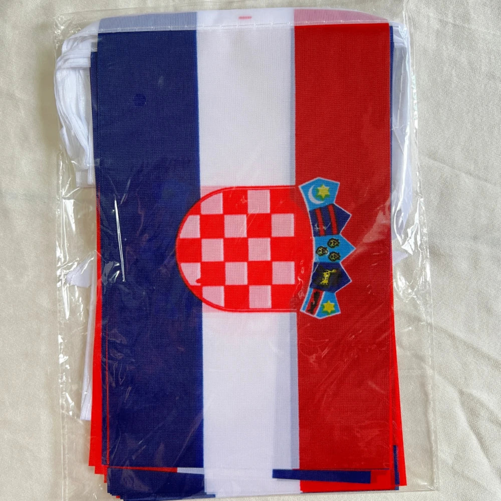Bandeirinhas croata de bandeirinha croata | Bandeira de 20 x 14 cm | Poliéster eventos