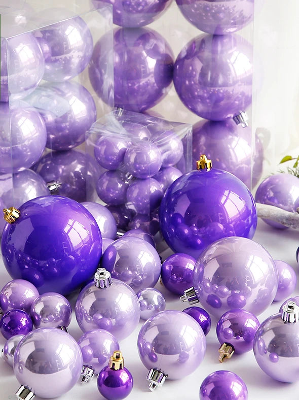 Bola de Natal Roxo 12 peças Bolas Violeta Lisa Natal Árvore Enfeite Árvore 250MM