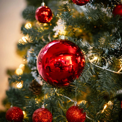 Bola de Natal Dourada Ouro/Azul/Verde e Vermelho com 15CM*5.91 Pol.