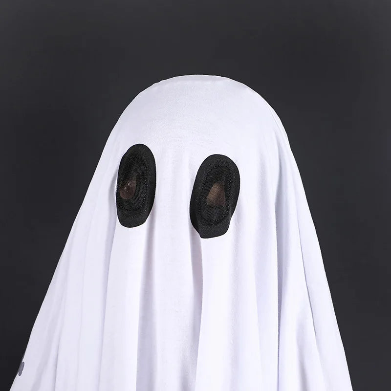 Capa Fantasia Cosplay Crianças Fantasma De Halloween branco