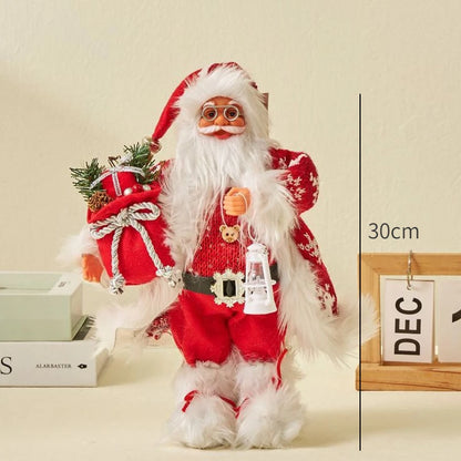 Boneco Papai Noel decoração de papai Noel em pé figura de papai Noel, 45cm