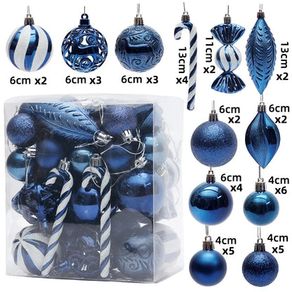 Bolas de natal Enfeites de Natal colorido inquebráveis, 50 peças, plástico, pendurar, Natal