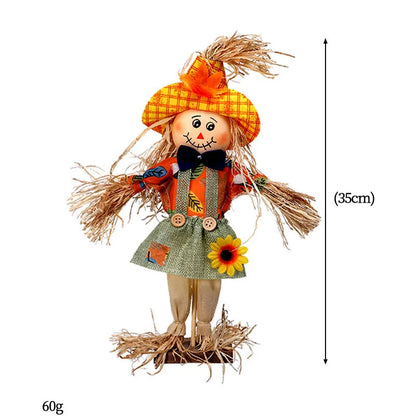 Boneco de doces de espantalho de Festa Junina em pé, decorações de Junina, decoração