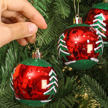 Bolas de Árvore de Natal em Ouro Verde Vermelho e Verde, Decoração Bola Brilho à Prova
