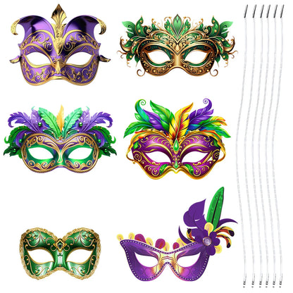 Máscara De Decoração De Festa de Papel Temática De Carnaval De Carnaval 24 peças
