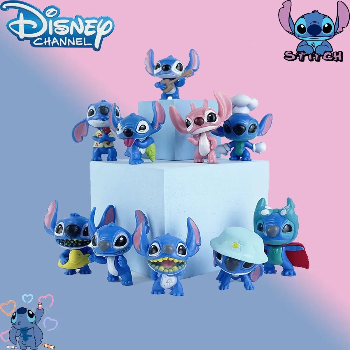 STITCH KIT COM 10 MINIATURAS STITCH 5 CM BONECOS ACTION FIGURE