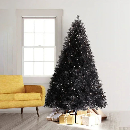 Árvore De Natal Preta 1,80m Preto Escuro 860 Galhos Luxo Cor Preto