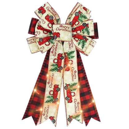 Laço decoração Natal LED grandes laços de guirlanda de Natal de LED, laços de Natal