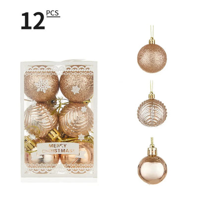 Bola de Natal 12 Peças/Caixa Decorações Especiais de Natal Formato Anormal Pingente