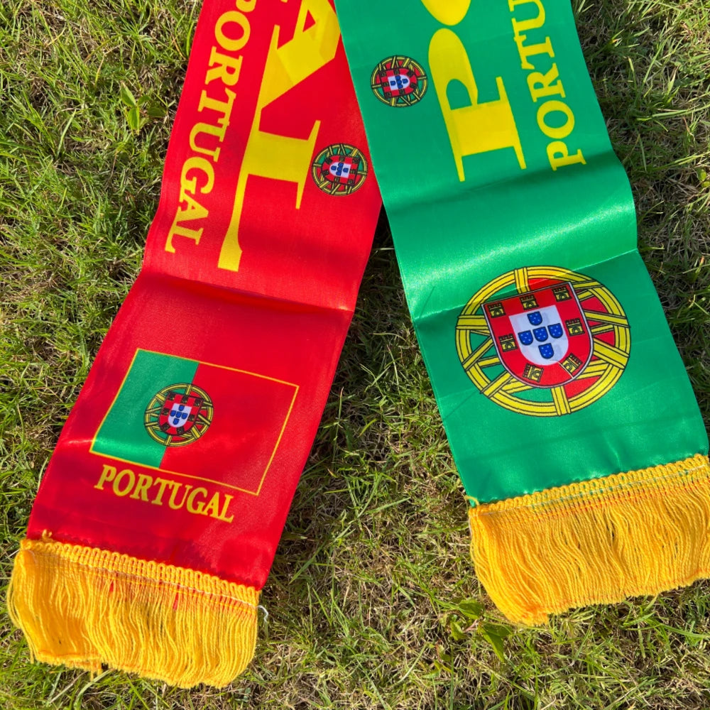 Copa do Mundo Cachecol de malha de futebol de Portugal  Tamanho: 14x130cm