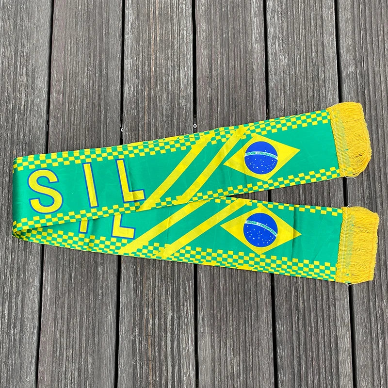 Cachecol esportivo de futebol para a euro malha de futebol de Portugal, 145*18 cm