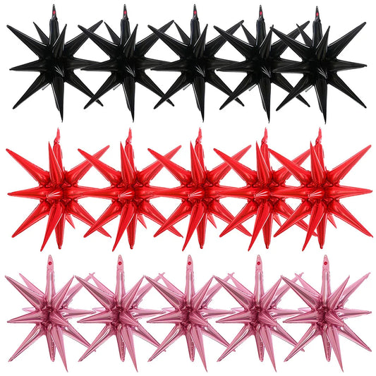 Kit 5 Balão Estrela 14 Pontas Grande 22 Polegadas 67cm