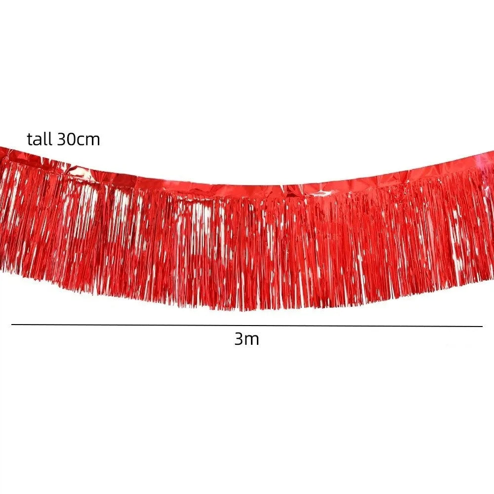 Cortina Laser Decorações flutuantes de desfile de glitter de 3,5 m trailer, guirlanda alumínio
