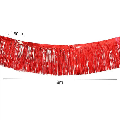 Cortina Laser Decorações flutuantes de desfile de glitter de 3,5 m trailer, guirlanda alumínio