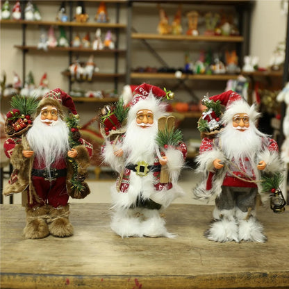 Papai Noel Madeira Estatueta do Papai Noel, Adereços e Inusitados, Papai Noel Vermelho