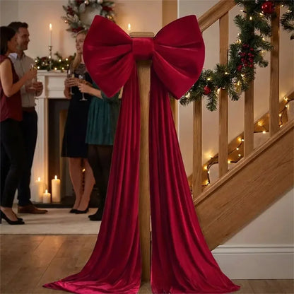 Laço Vermelho Gigante para Shopping, Laço Decorativo Gigante de Veludo Preto, Vermelho, Rosa, Branco