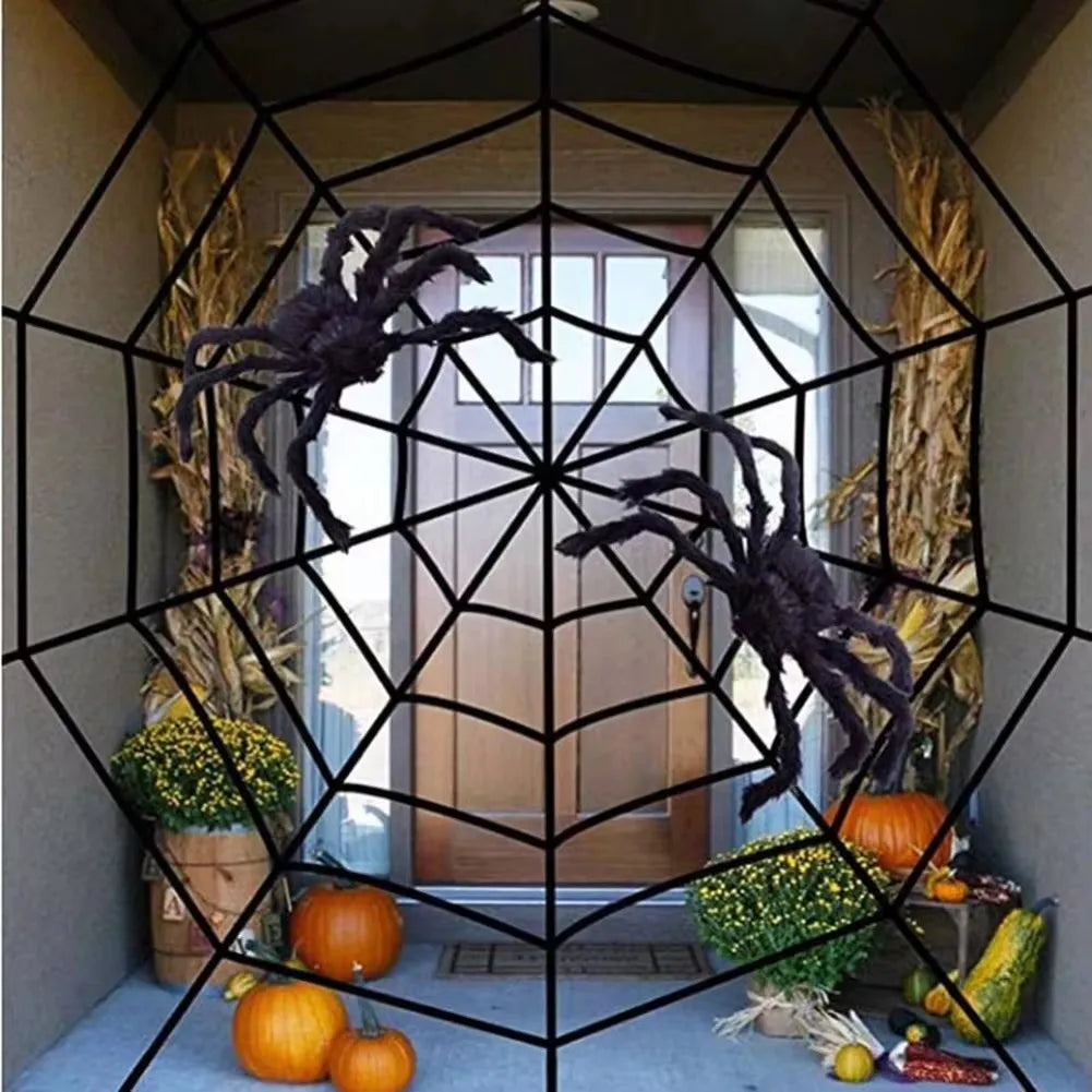 Aranhas Grandes Iluminadas de Halloween Adereços de Aranha Peluda Realista Halloween