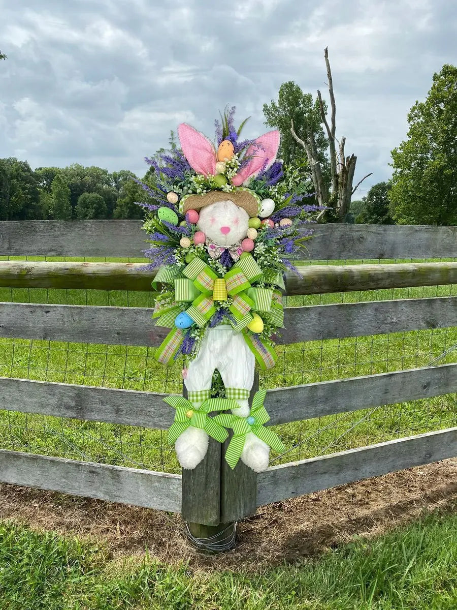 Guirlanda de coelhinho da Páscoa, decoração primavera, tamanho extra grande coelho