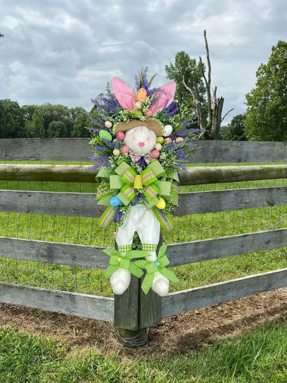 Guirlanda de coelhinho da Páscoa, decoração primavera, tamanho extra grande coelho