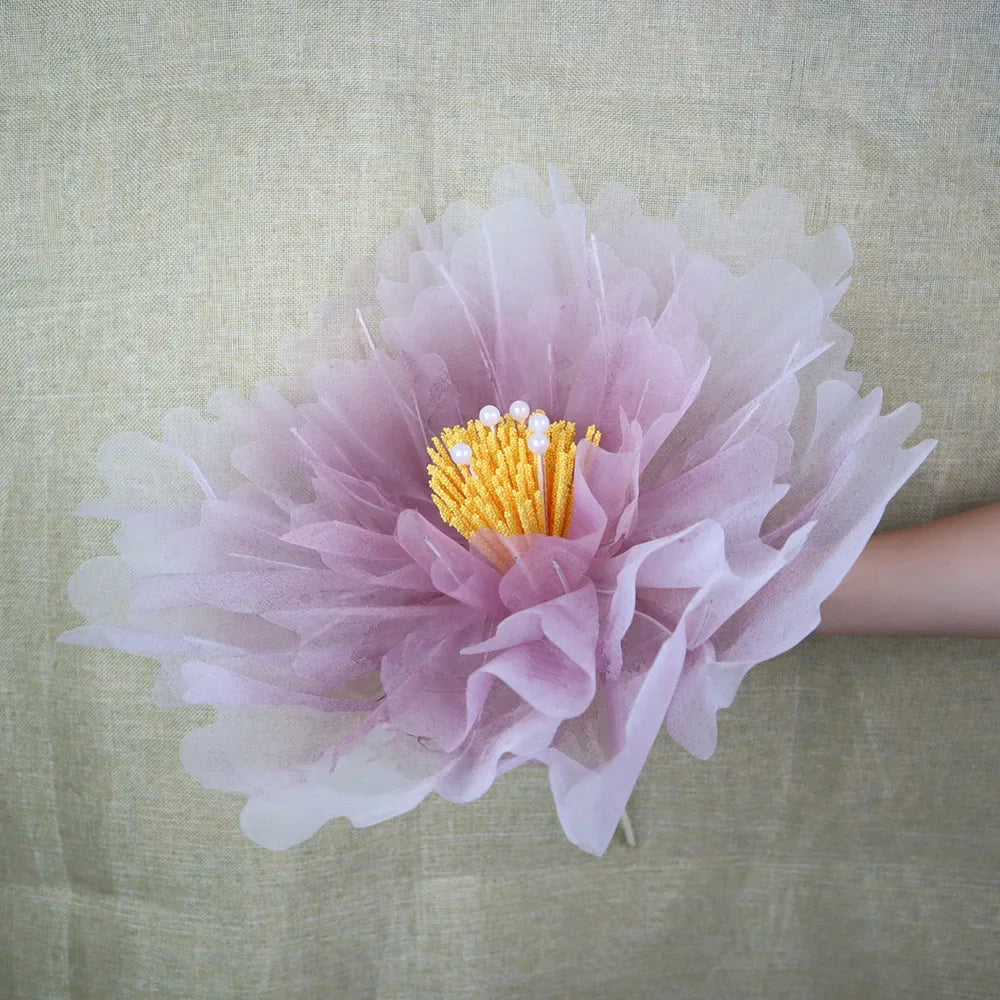 Peônia Artificial Realista , Cabeça De Flor Grande De 50 Cm , Flores Falsas Ao Ar Livre
