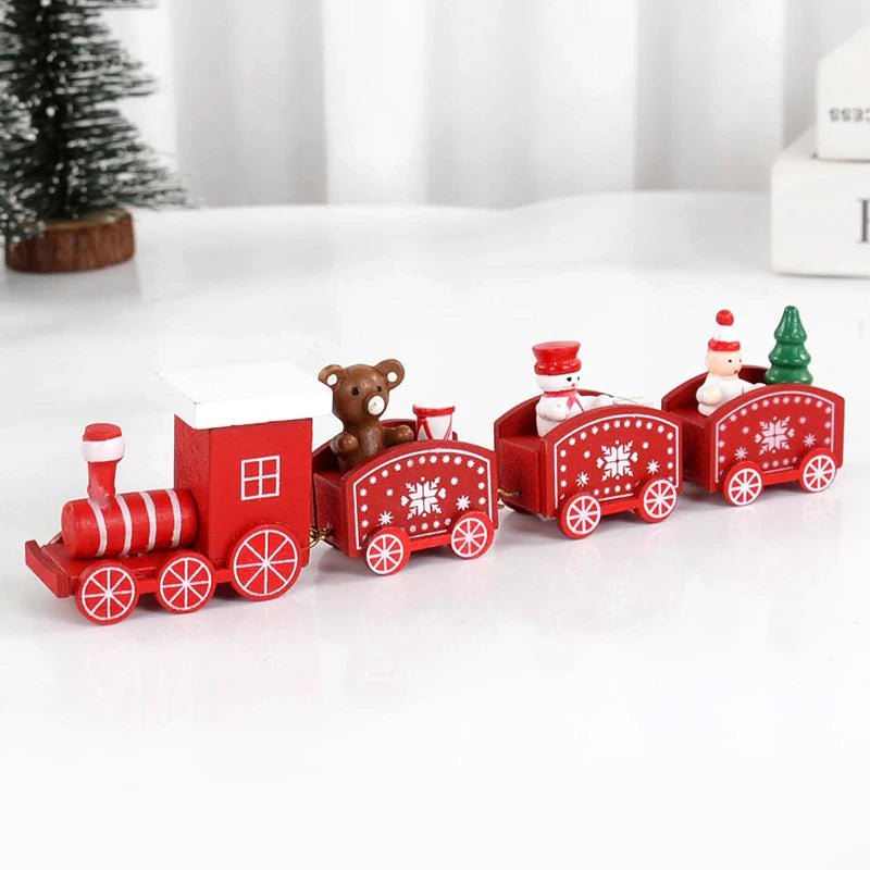 Trenzinho de Natal de Madeira Enfeite Decorativo de Mesa Mdf 25cm