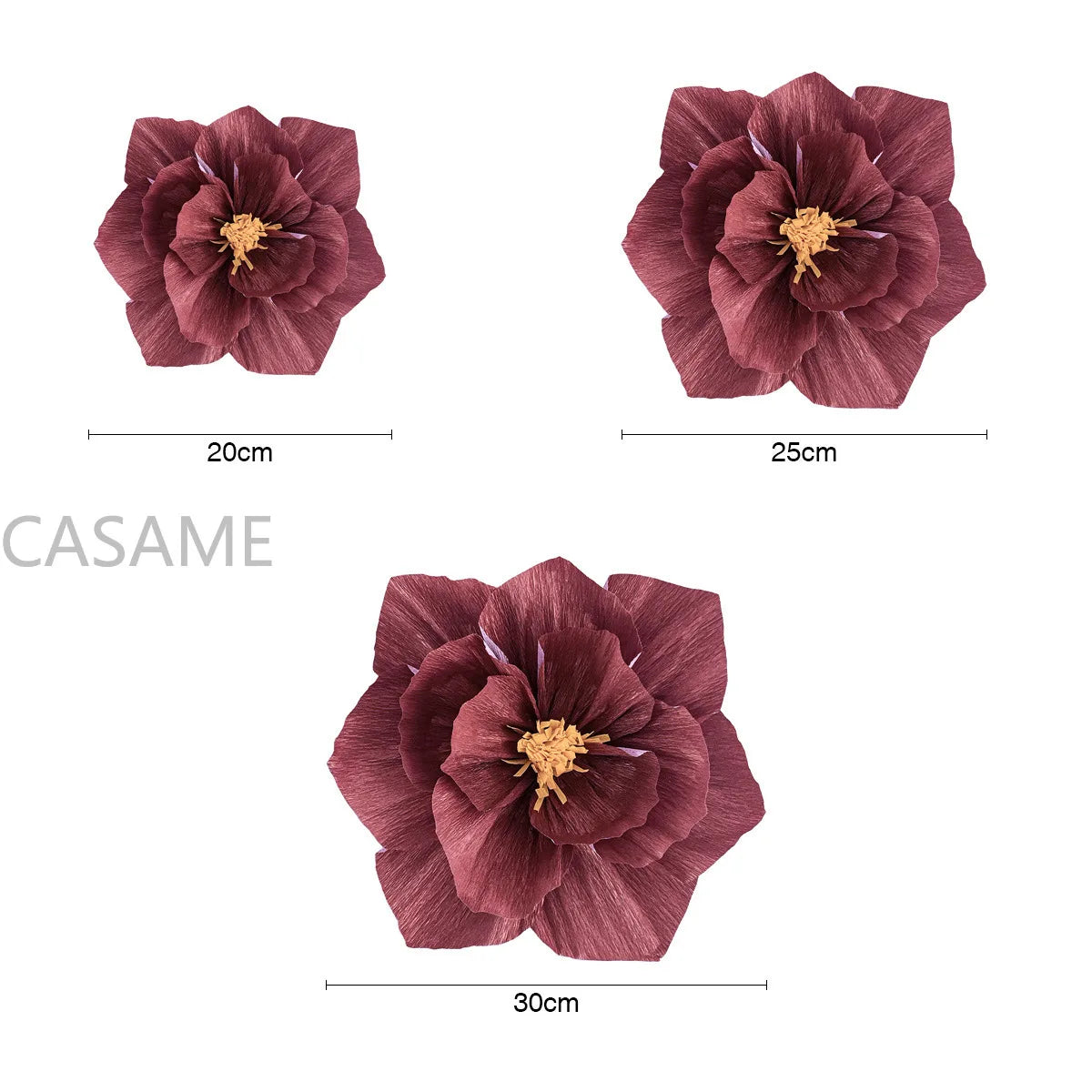 Flor Gigante De Papel Kit Com 1 Flores De 30cm Azul E Rosa