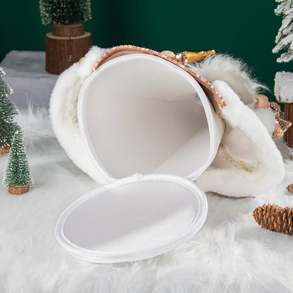 Papai Noel Grande Muñeco Cajado Azul Claro Figura do Papai Noel Ded Moroz Natalino