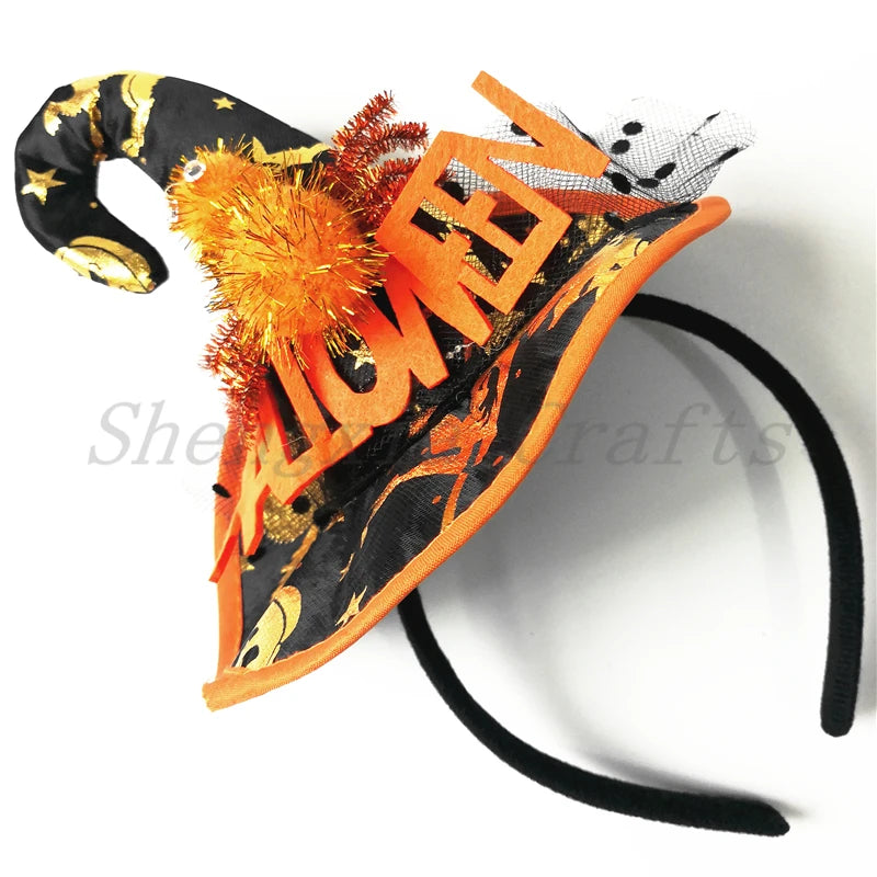 Tiara de Bruxa para Fantasia de Halloween, Acessório de Cabelo para Fantasia Halloween