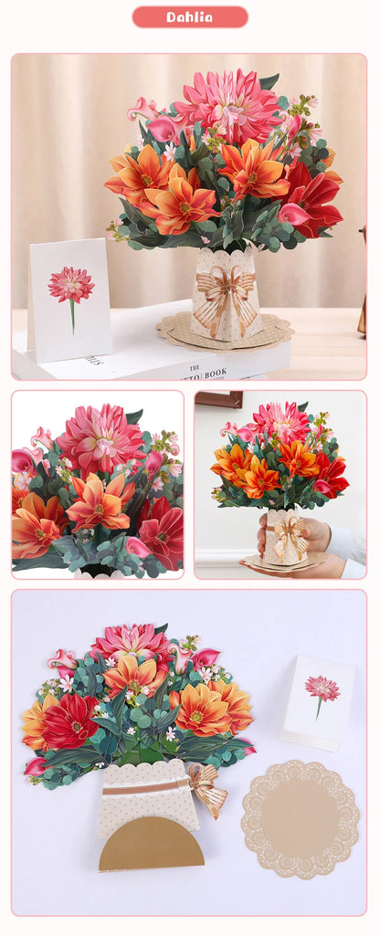 Cartão Pop Up Dia das Mães, Cartão de Dia das Mães da Filha, Pop Up Feliz Dia das Mães!