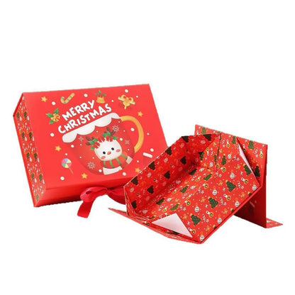 Caixa Presente de Natal Linda Caixas de Armazenamento de Papelão Decorativas de Natal