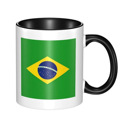 Caneca Futebol Bandeira Brasil Criativa Copa do Mundo (Verde) de 590 ml Futebol Bandeira