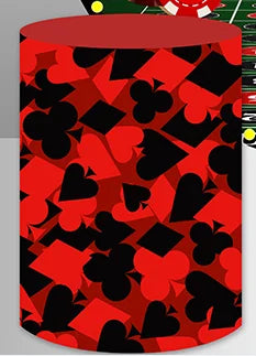 Pano Elástico Painel Redondo 1,5 Trio Capas De Cilindros Em Tecido Festa Poke Cassino