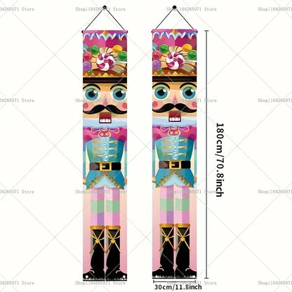 Pingente Quebra-Nozes Banner de natal decoração natalina porta grande 180cm top